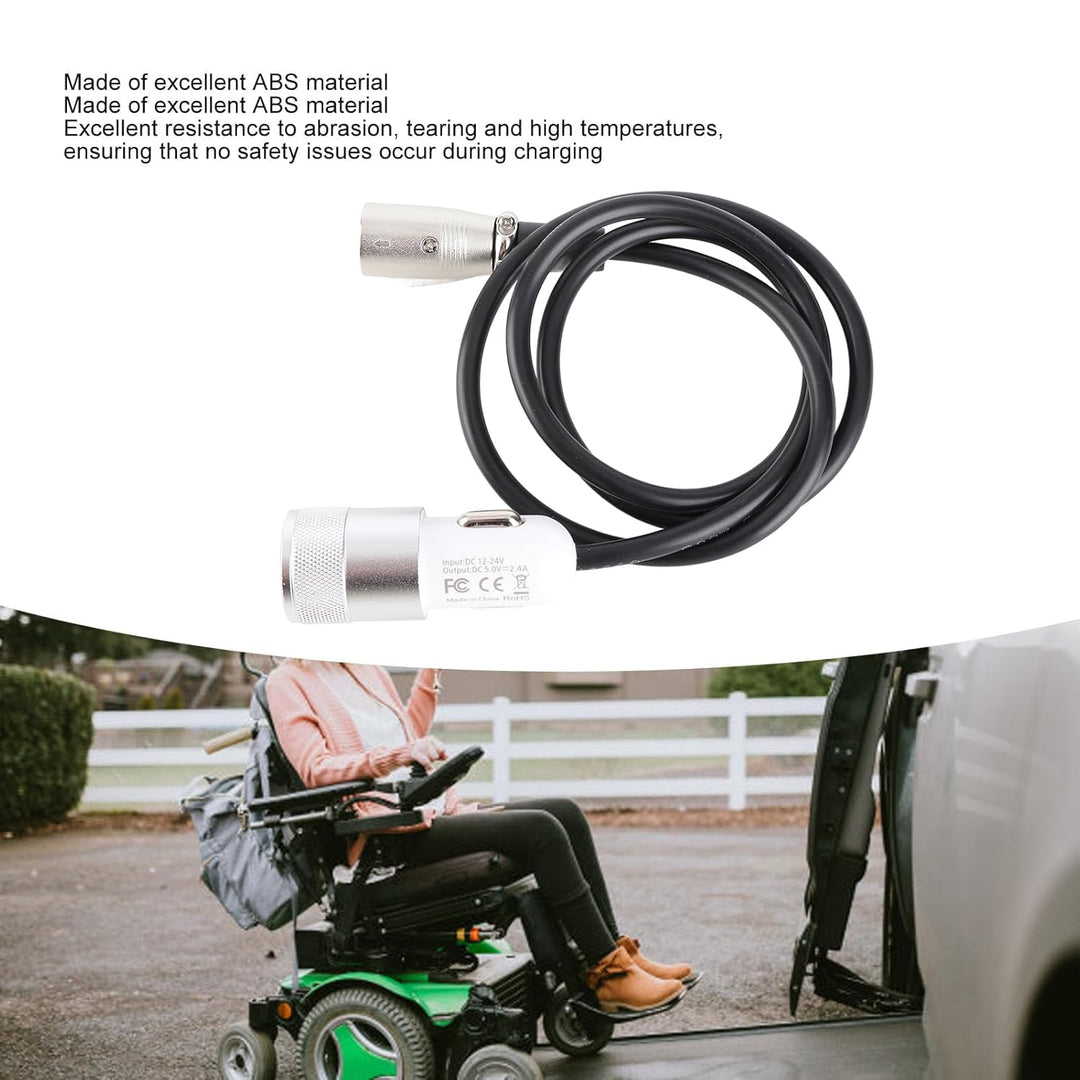 Ladekabel für Rollstuhlmotor-Controller, Schnelllade-Rollstuhl-Joystick-Controller-Ladekabel, Elektr