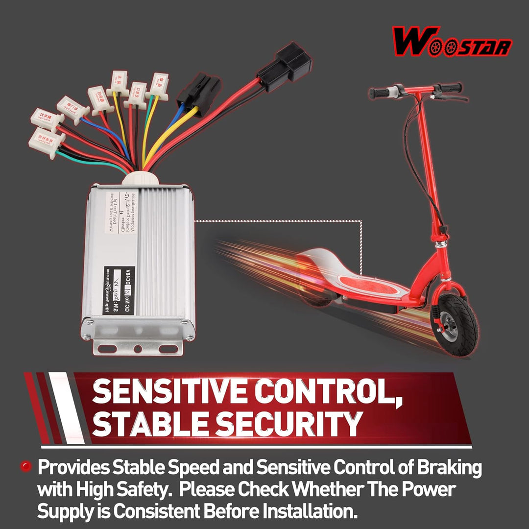 WOOSTAR Motorrad Spannungswandler 48V 1000W Ersatz für Elektrischeral Roller Ebike Tricycle Brush, 4