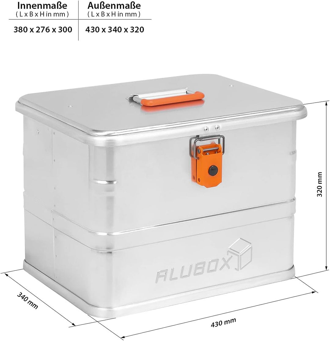 ALUBOX Motorrad Top-Case ABX-M35-35 Liter, Aluminium, 35 Liter