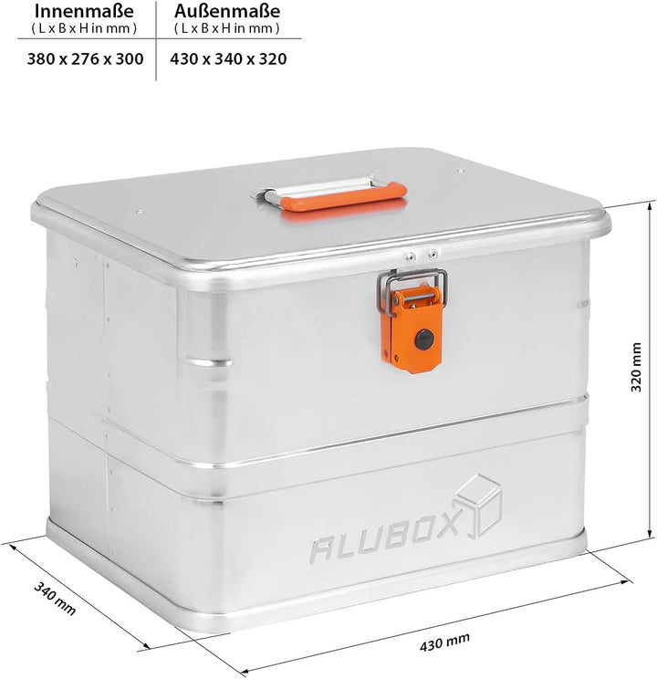 ALUBOX Motorrad Top-Case ABX-M35-35 Liter, Aluminium, 35 Liter