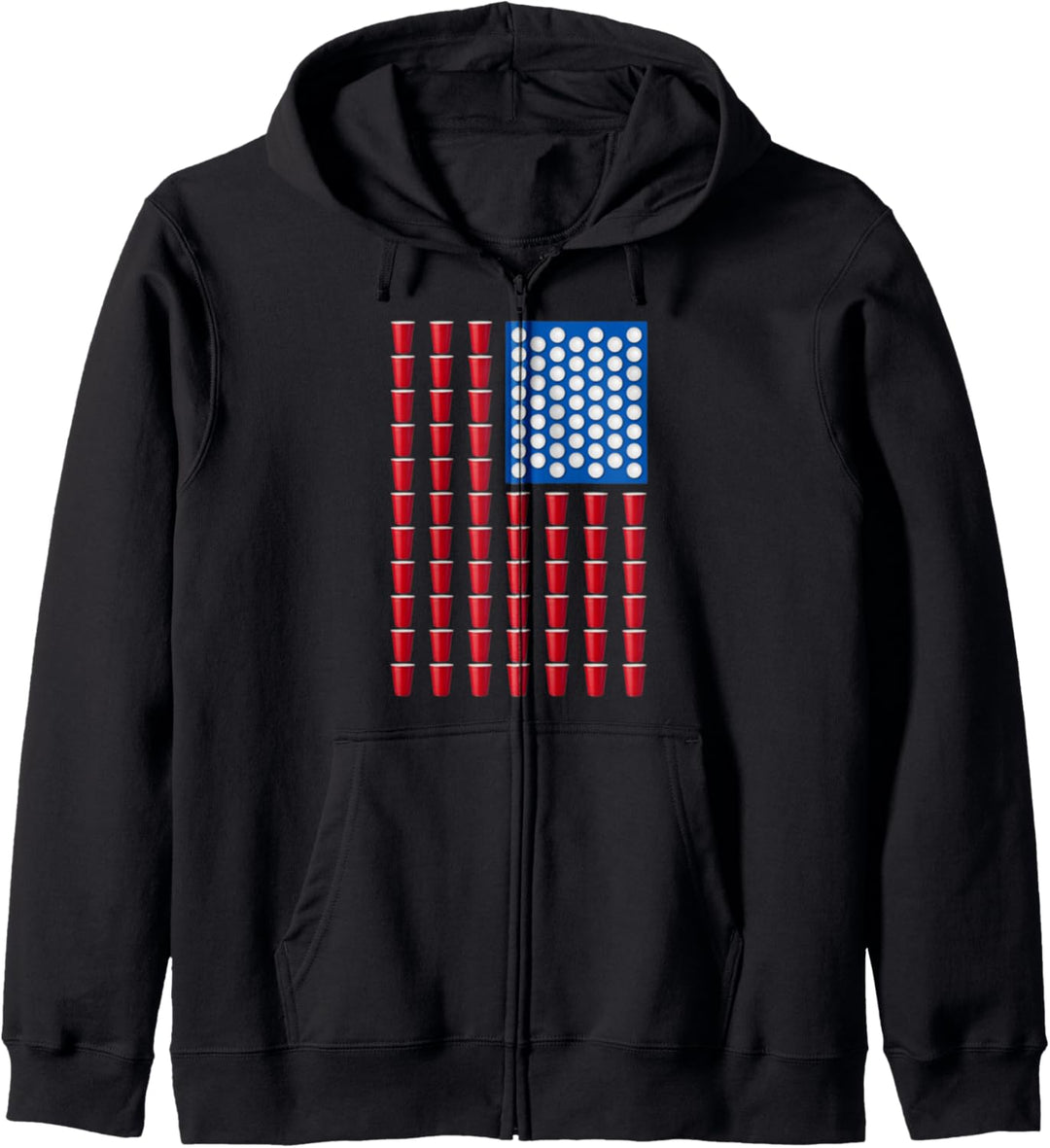 Trinkbecher-Spiel mit USA-Flagge Kapuzenjacke