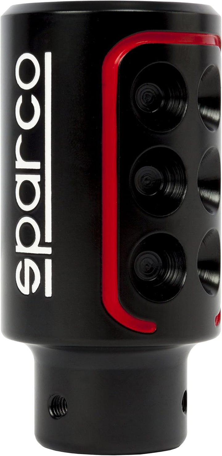 Sparco Manueller Schaltknauf Racing Schwarz Universal RACING Schwarz/Rot, RACING Schwarz/Rot