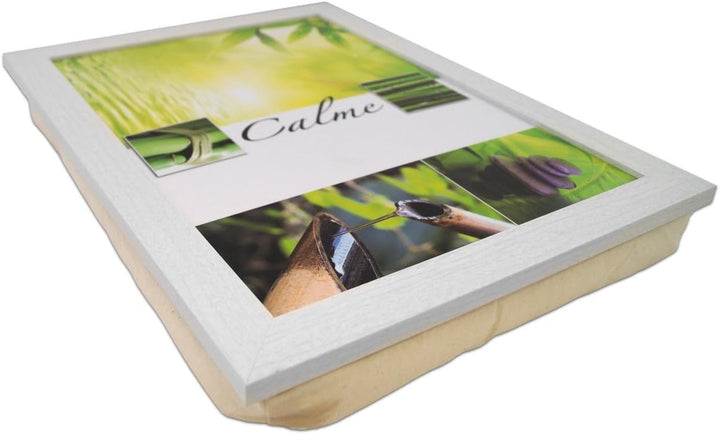 PrimoLiving Knietablett - 40 x 30 x 5 cm – Tablett als Laptopunterlage – Sofa oder Bett-Tablett in w