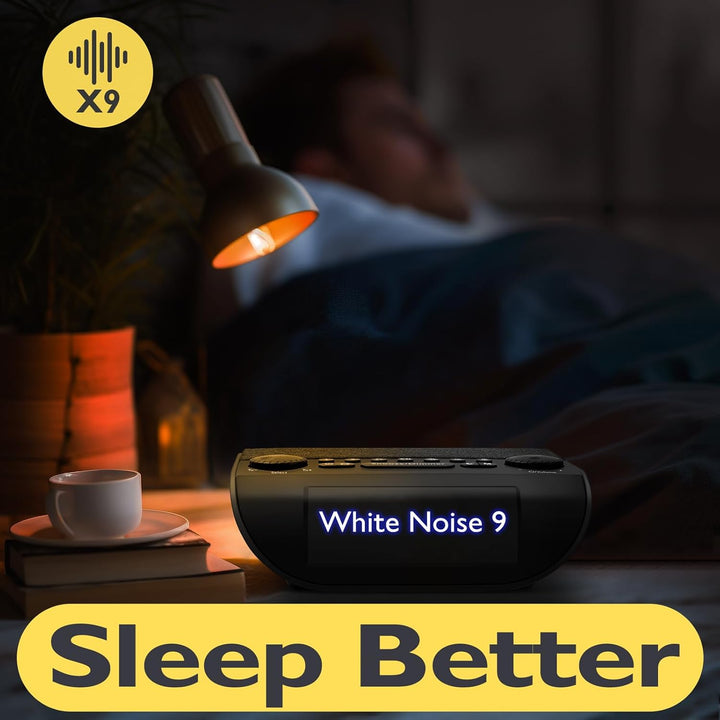 UP-Pro DAB+ Radiowecker, ASA Notfallwarnfunktion, UKW-Radio, Extra lauter 90 dB Weckalarm für Tiefsc