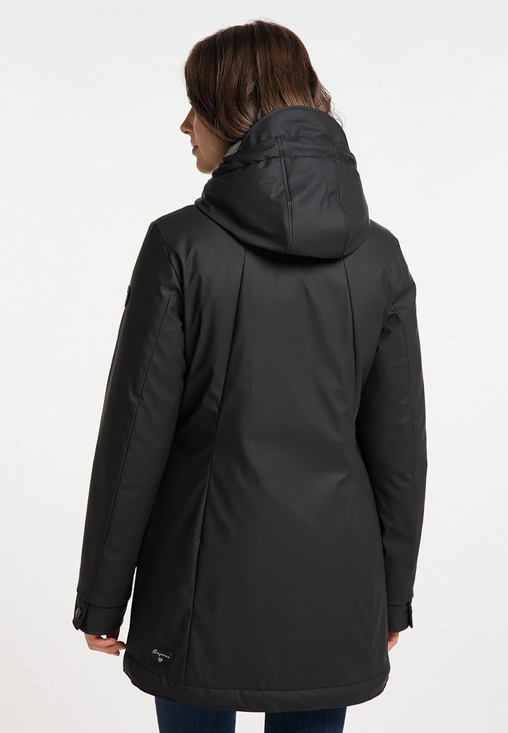 Ragwear Zuzka Rainy Damen Regenjacke Jacke Übergangsjacke, M Schwarz