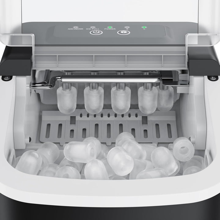 Arendo - Eiswürfelmaschine klein – max. 12 kg Eis pro Tag – 2 Grössen grosse Würfel und kleine Würfe