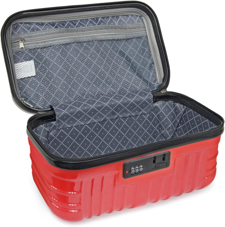 KINSTON Hartschalen Vanity Case PC/ABS – Kosmetikkoffer mit Zahlenschloss – Reisetäschchen mit Reiss