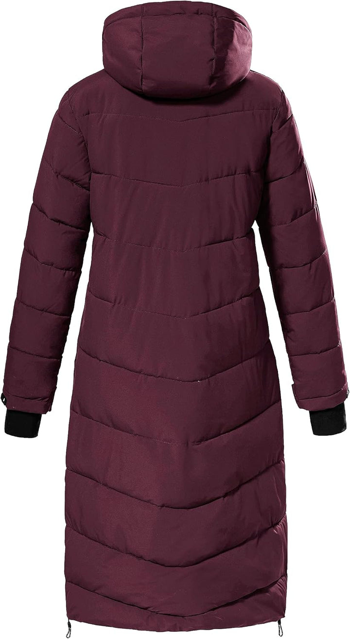 Killtec Damen Kow 62 Wmn Qltd Ct Wintermantel/Mantel in Daunenoptik mit Kapuze 40 Rosa, 40 Rosa
