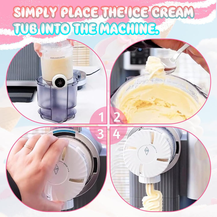 4 Stück Ninja Creami Behälter 480ml, BPA-frei & Spülmaschinenfest, Kompatibel mit Ninja NC300/NC301/