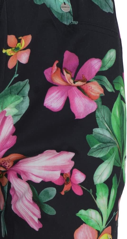 Robell, Rose09 leichte Sommerhose mit floralen Druck 40, 40
