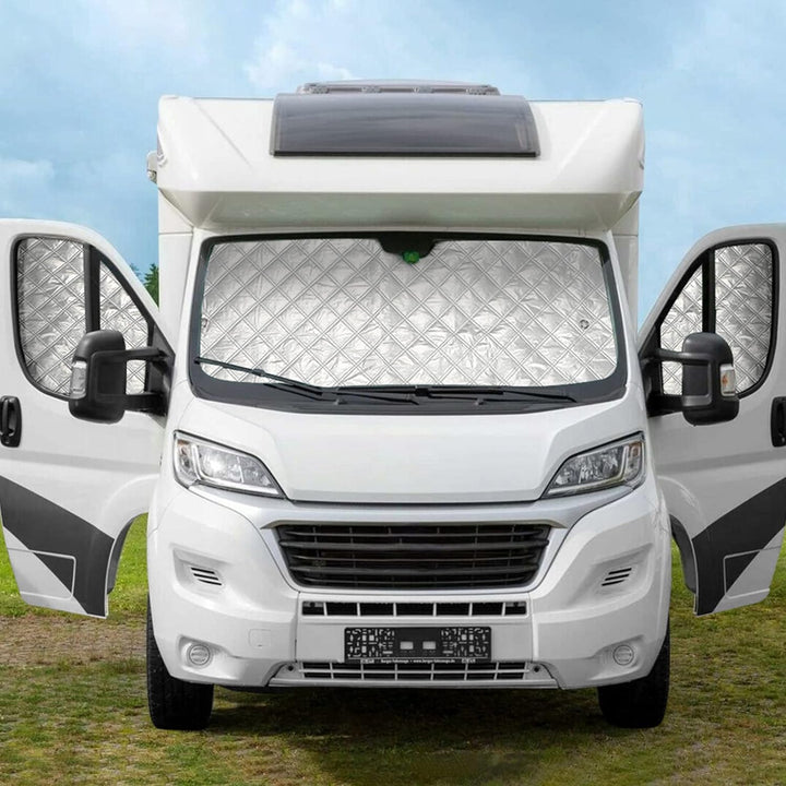 Sonnenschutz Auto Frontscheibe Kompatibel mit FIAT Ducato Peugeot Boxer Citroën Jumper 2006-2021, 3