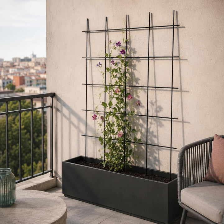 KADAX Rankgitter, Gitterspalier für Garten, Pflanzen, Balkon, Terrasse, Metall Spalier, Rankhilfe, K