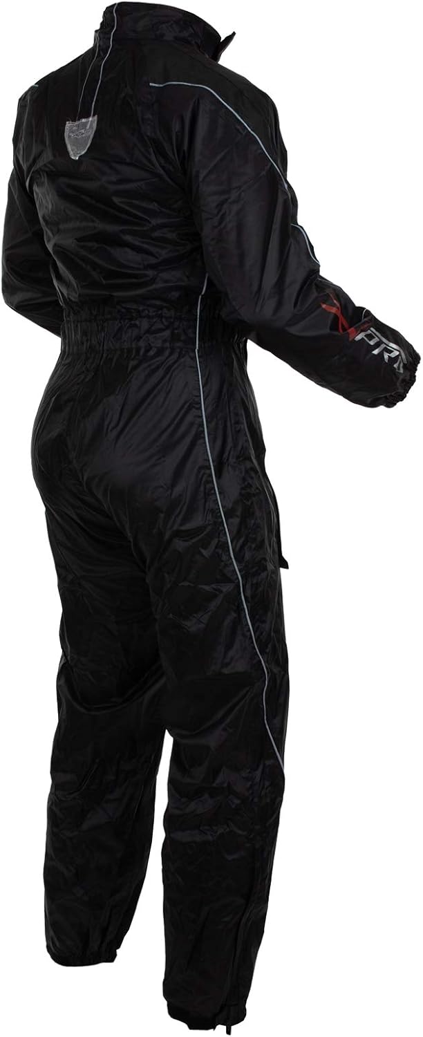 A-Pro Regenkombi Wasserdicht Motorrad Regenhose Regenjacke Regenanzug Schwarz XL XL Schwarz, XL Schw