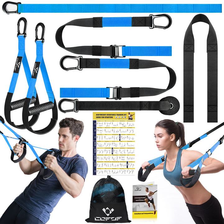 Schlingentrainer, Sling trainer für ein Ganzkörpertraining, Schlingentrainer für zuhause mit Grossem