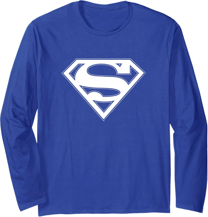 Superman Blue & White Shield Langarmshirt