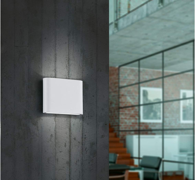 Trio Leuchten LED Aussenleuchte Thames II 227560231, Aluminium weiss, 2 x 2.5 Watt Breite 11,5cm Wei