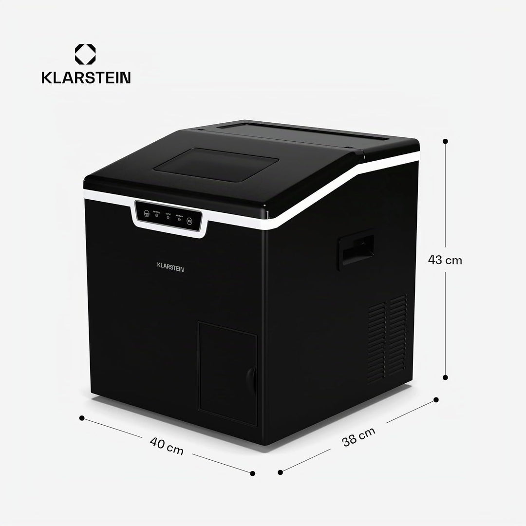 Klarstein Icefestival Bullet Eiswürfelmaschine – 20 kg/24 h, 400 W, 3-Liter-Tank, Eiswürfel &amp; Gerieb
