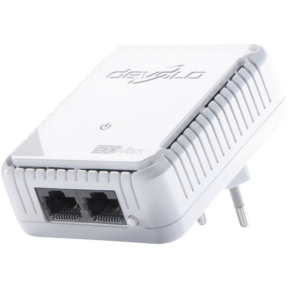 devolo dLAN 500 duo Powerline (Internet über die Steckdose, 2x LAN Ports, 1x Powerlan Adapter, PLC N