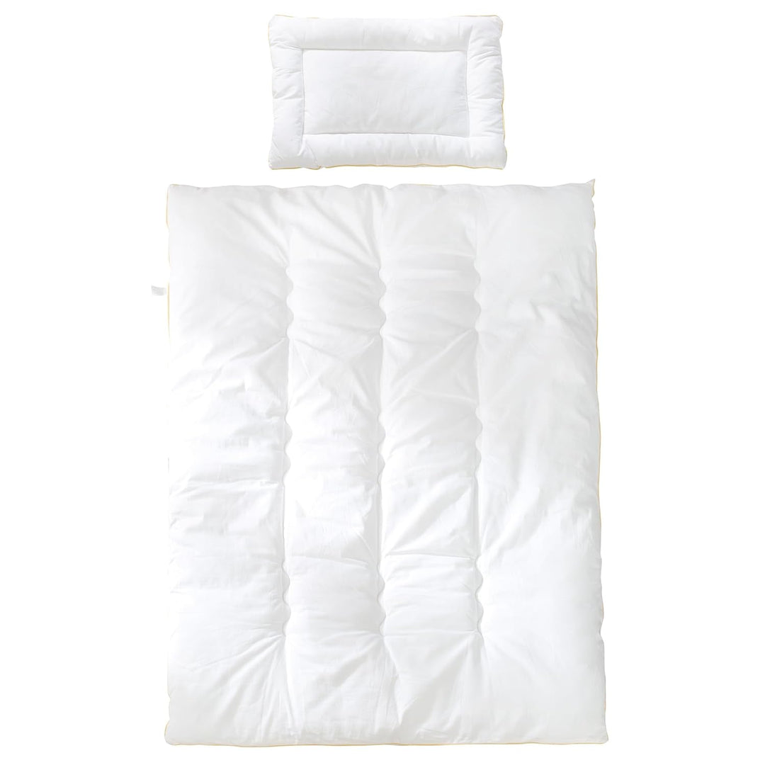 roba Kindersteppbett - Kinder Bettdecke 100 x 135 cm + Kissen 40 x 60 cm - Baby Set (Inlett) - 4 Jah