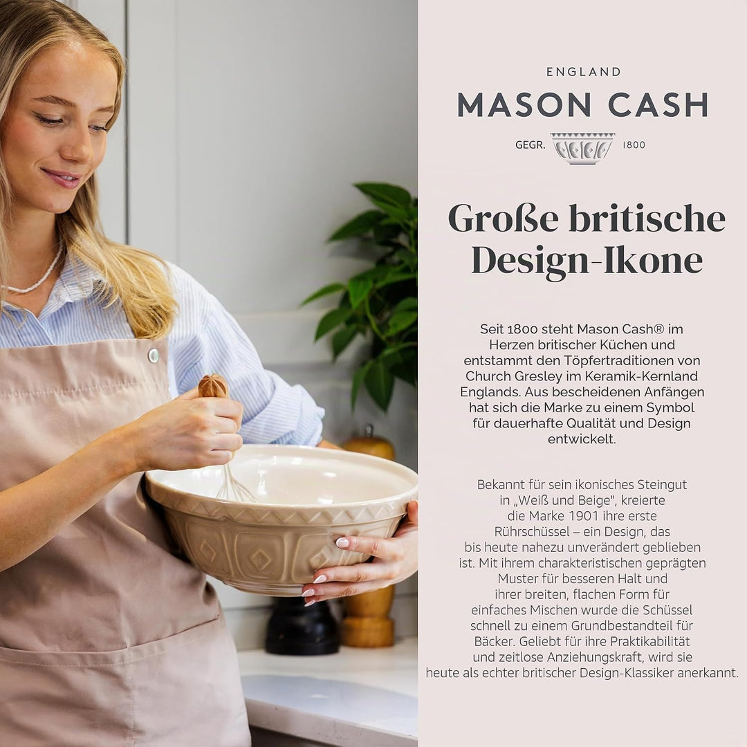 Mason Cash Nautische Vorbereitungsschalen, 4er-Set, je 175 ml, Steingut-Töpfe mit geprägtem Meeresle