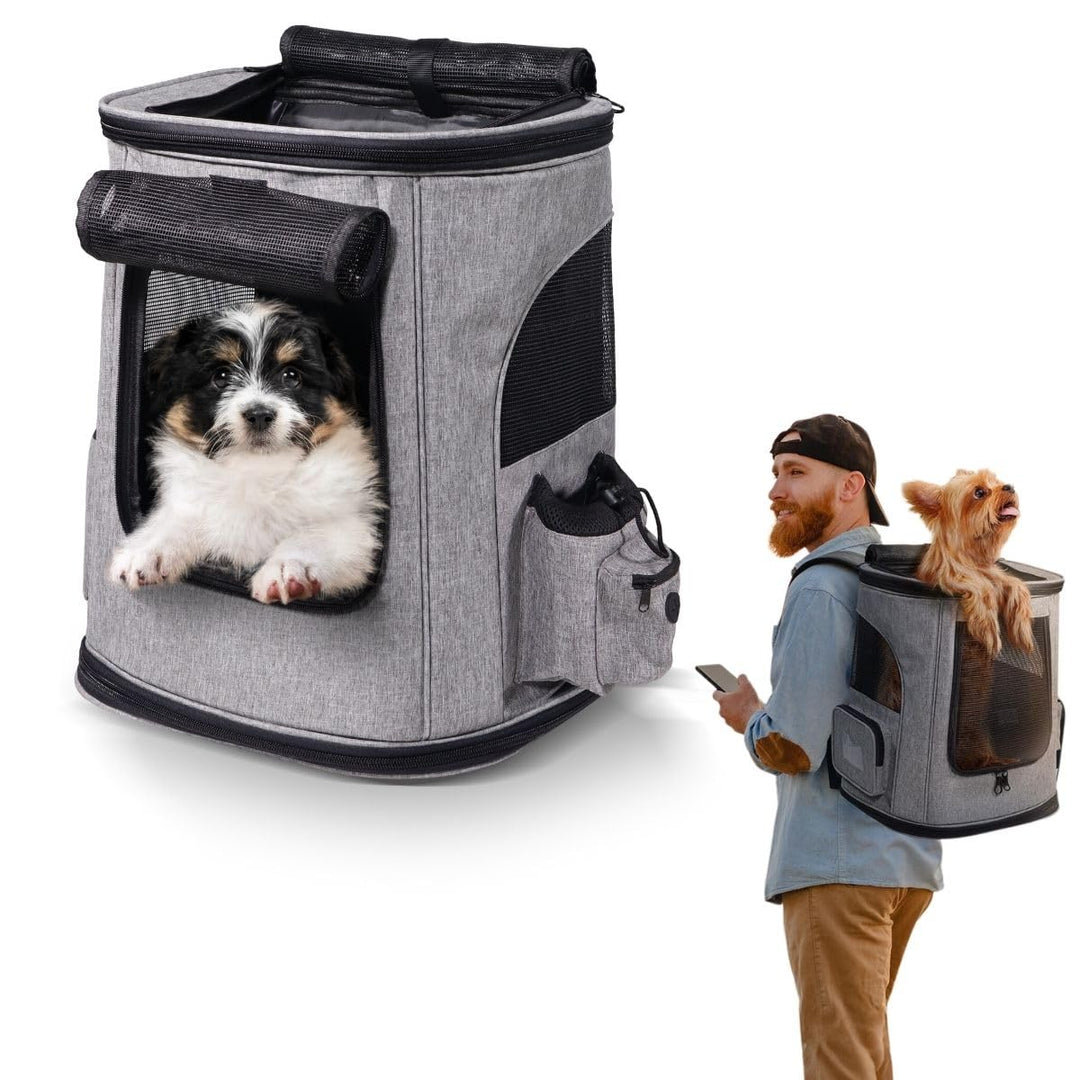 Mobiclinic® Pets, Haustier Rucksack, Thor, Faltbar, Mesh-Fenster, Zubehörtaschen, Multi-zugang, Dopp
