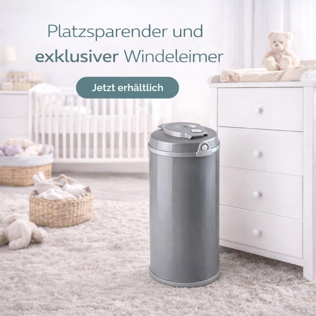 Fillikid Windeleimer Exklusiv | Windeltonne geruchlos | fasst ca. 40 Windel | gross und komfortabel