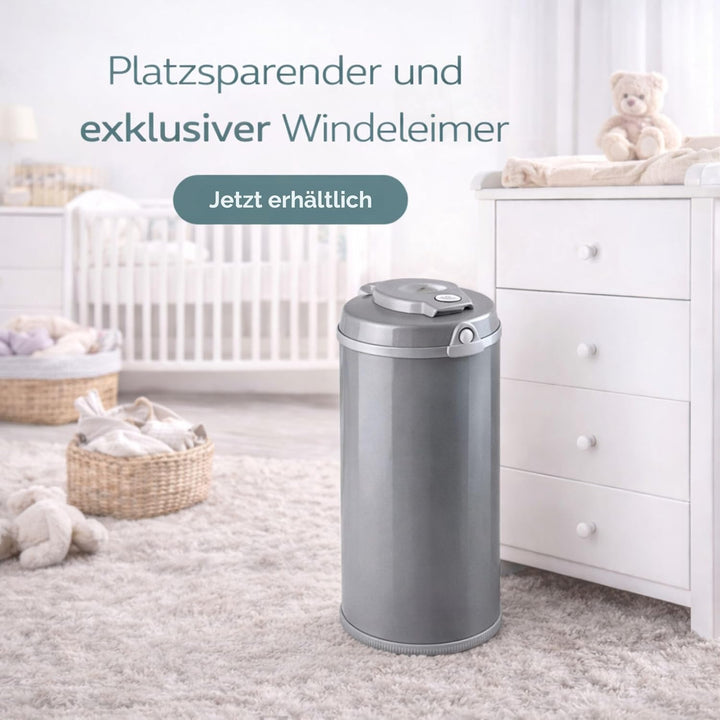 Fillikid Windeleimer Exklusiv | Windeltonne geruchlos | fasst ca. 40 Windel | gross und komfortabel