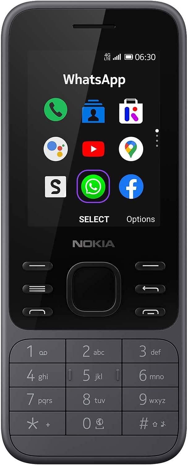 Nokia 6300 4G - Mobile Phone, Charcoal
