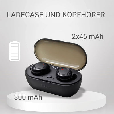 XORO Kabelloser In-Ear-Kopfhörer KHB 25, integrierter Akku, TWS-Technologie, Separate Ladebox, Mikro