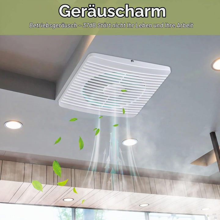 FanGoFast Badlüfter 150mm, Badezimmer Lüfter Leiser mit Rücklaufklappe, 17W Leistungsstarke Wandvent