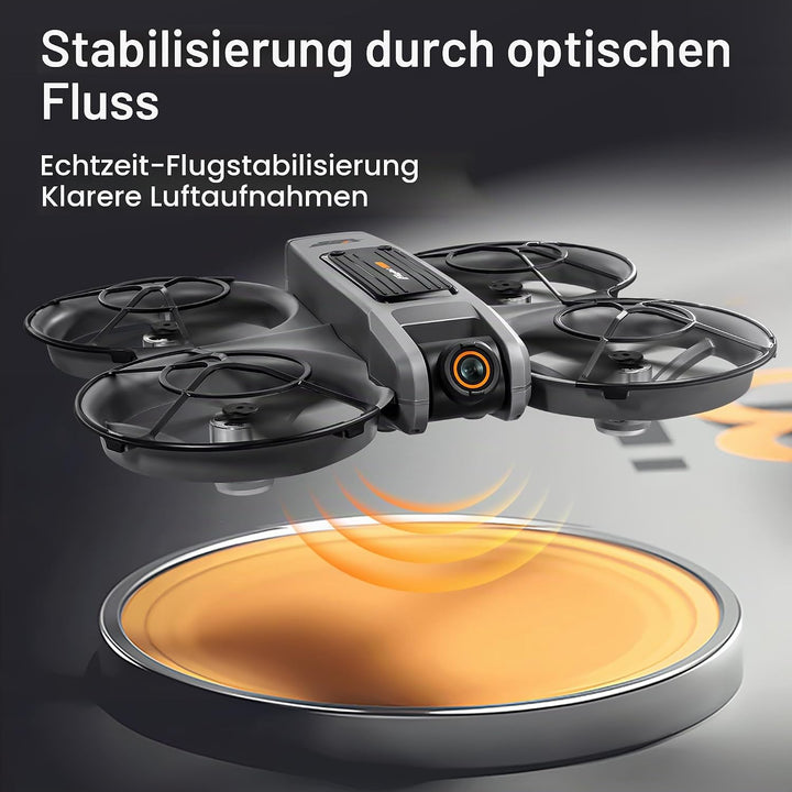 Drohne mit 4,9-Zoll-Bildschirm-Fernbedienung, HD-Dual-Kamera, bürstenlosem Motor, 360° Flips, optisc
