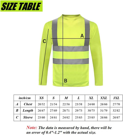 HYCOPROT Warnschutz T-Shirt Warnweste Reflektierend Warnweste Atmungsaktiv Leicht Kurzarmshirt Kurza