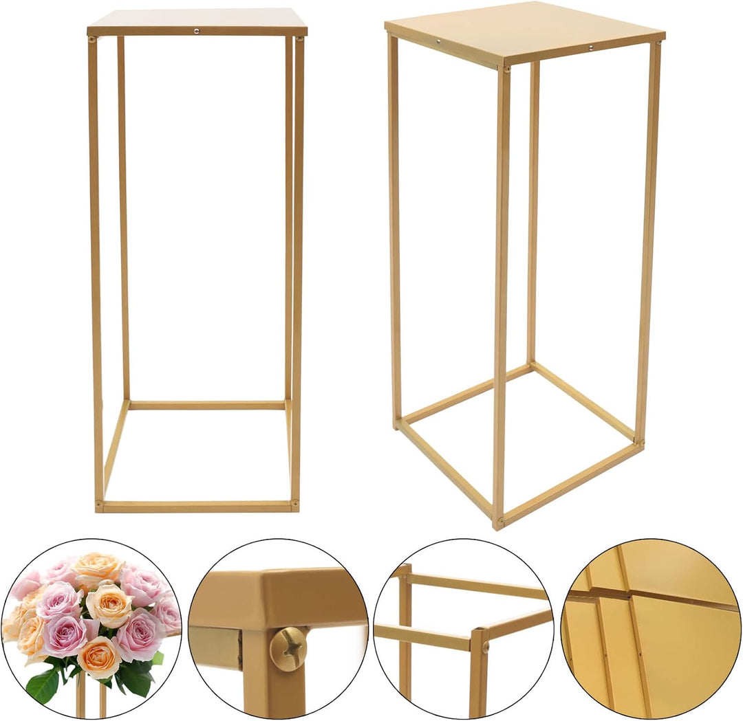 SABUIDDS 10er Set aus Metall Blumenständer Gold Pflanzenständer Moderne Blumentopfständer Pflanzenre