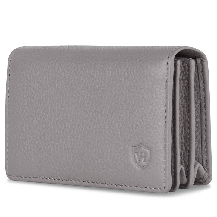 VON HEESEN® Visitenkartenetui Leder mit RFID-Schutz - Platz für 50 Visitenkarten - 6 Fächer - Visite