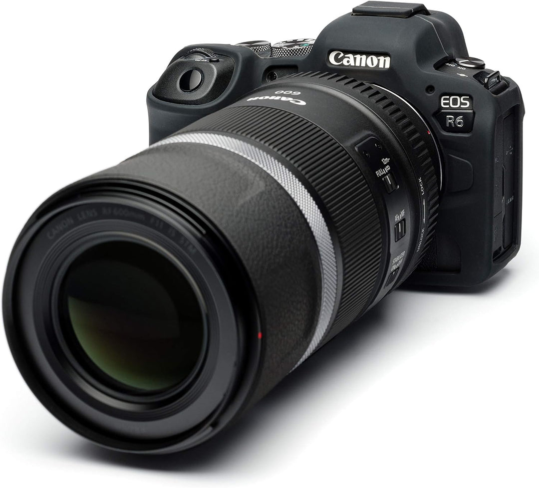 easyCover - Silikon Kameratasche - Schutz für Ihre Kamera - Canon R5/R6/R6 II - Schwarz