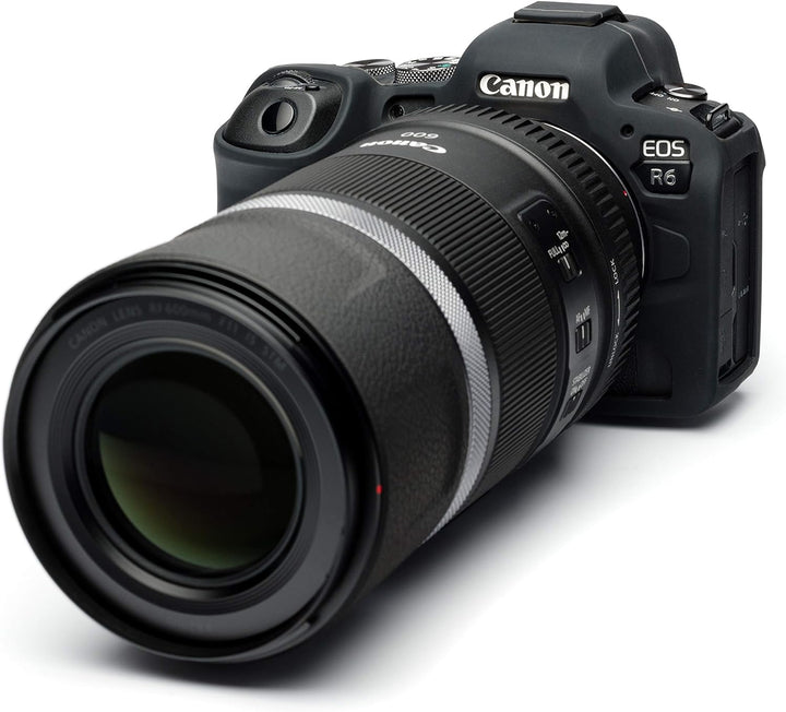 easyCover - Silikon Kameratasche - Schutz für Ihre Kamera - Canon R5/R6/R6 II - Schwarz