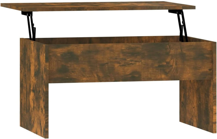 Tidyard Couchtisch Kaffeetisch Höhenverstellbarer Tischplatte Wohnzimmertisch mit Ablagefach Sofatis