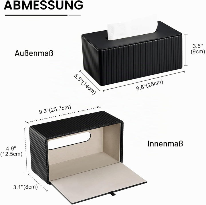 KINGFOM Kosmetiktücherbox Taschentuchbox, Rechteckige Tissue Box Tücherbox für Wohnzimmer, Badezimme