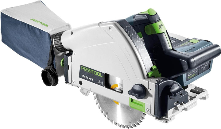 Festool Akku-Tauchsäge TSC 55 5,0 KEBI-Plus/XL (mit Akkupacks, Schnellladegerät, Kreissägeblatt, Spl