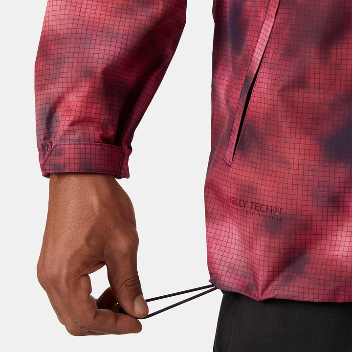 Helly Hansen Herren Loke Shell Wanderjacke M 691 DARK MAGENTA YU SPRAY AOP, M 691 DARK MAGENTA YU SP