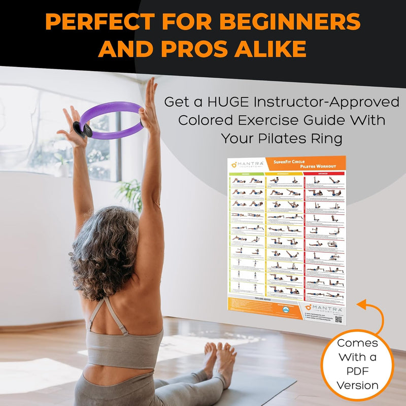 MANTRA SPORTS Pilates Ring Fit Fitness Ring Beckenbodentrainer für Frau & Männer, Beckenboden Traini