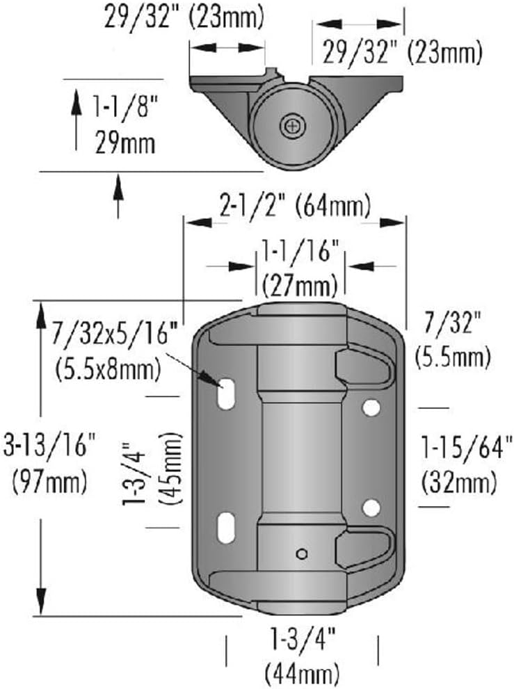 National Hardware N346-206 Truclose schmale Federscharniere, schwarz, Polymer, 2 Stück
