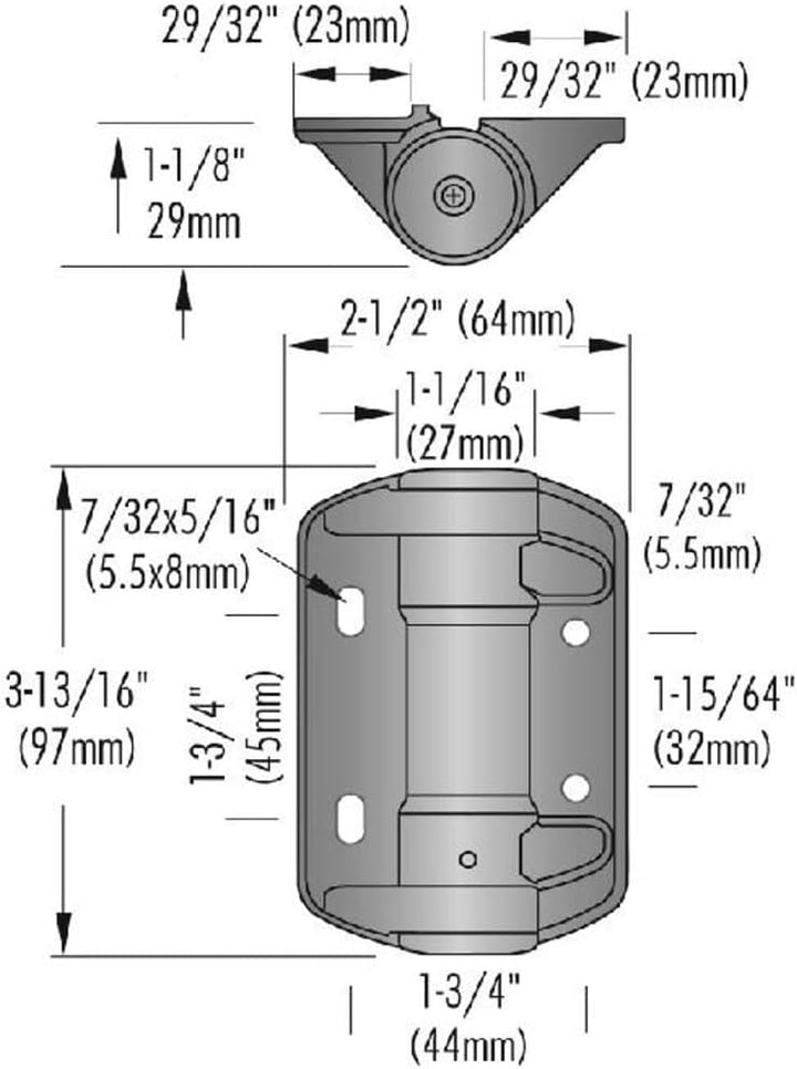 National Hardware N346-206 Truclose schmale Federscharniere, schwarz, Polymer, 2 Stück