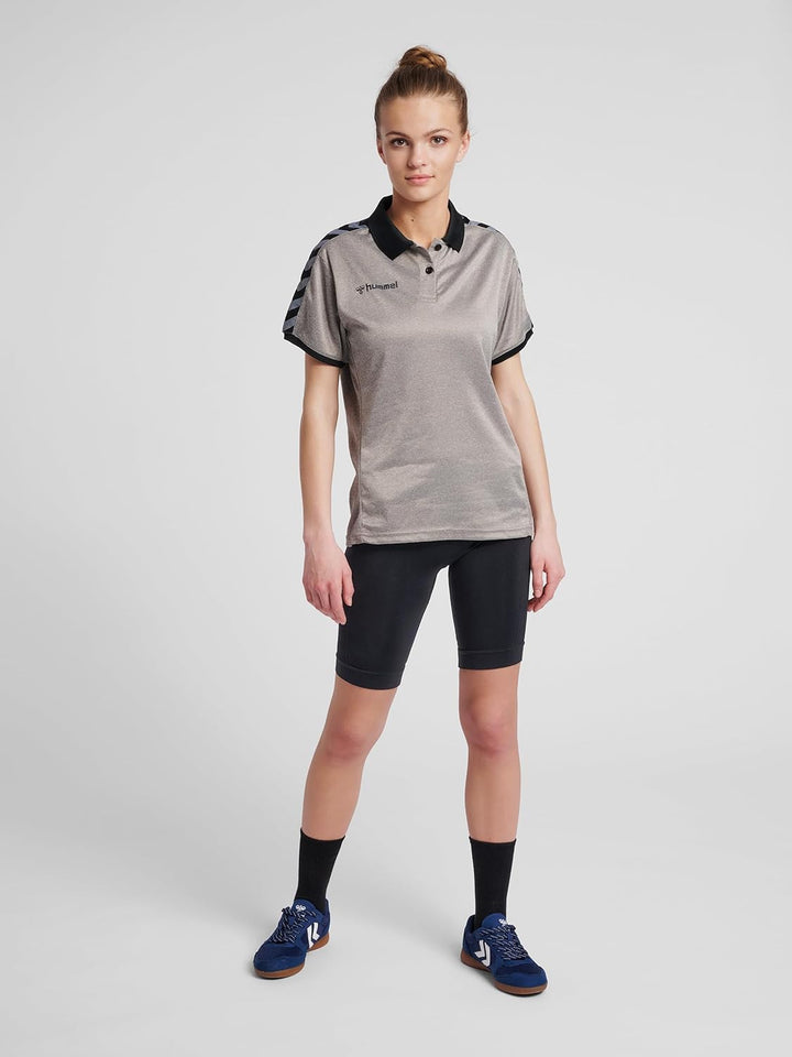 hummel Damen Hmlauthentic Woman Functional Polo Polo S Grey Melange, S Grey Melange