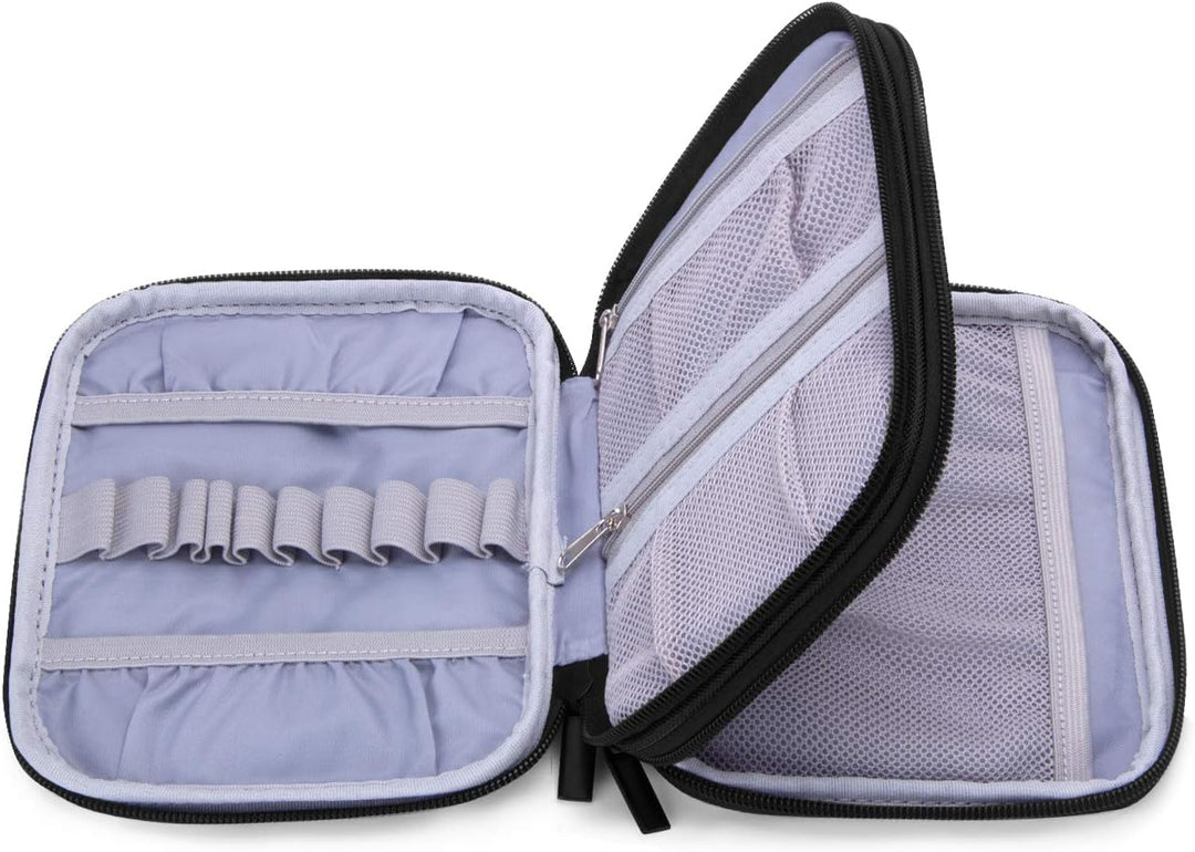 Damero Häkelnadeln-Tasche, Stricktasche für Stricknadeln, Handarbeitstasche für Haken, Stricken, Gra