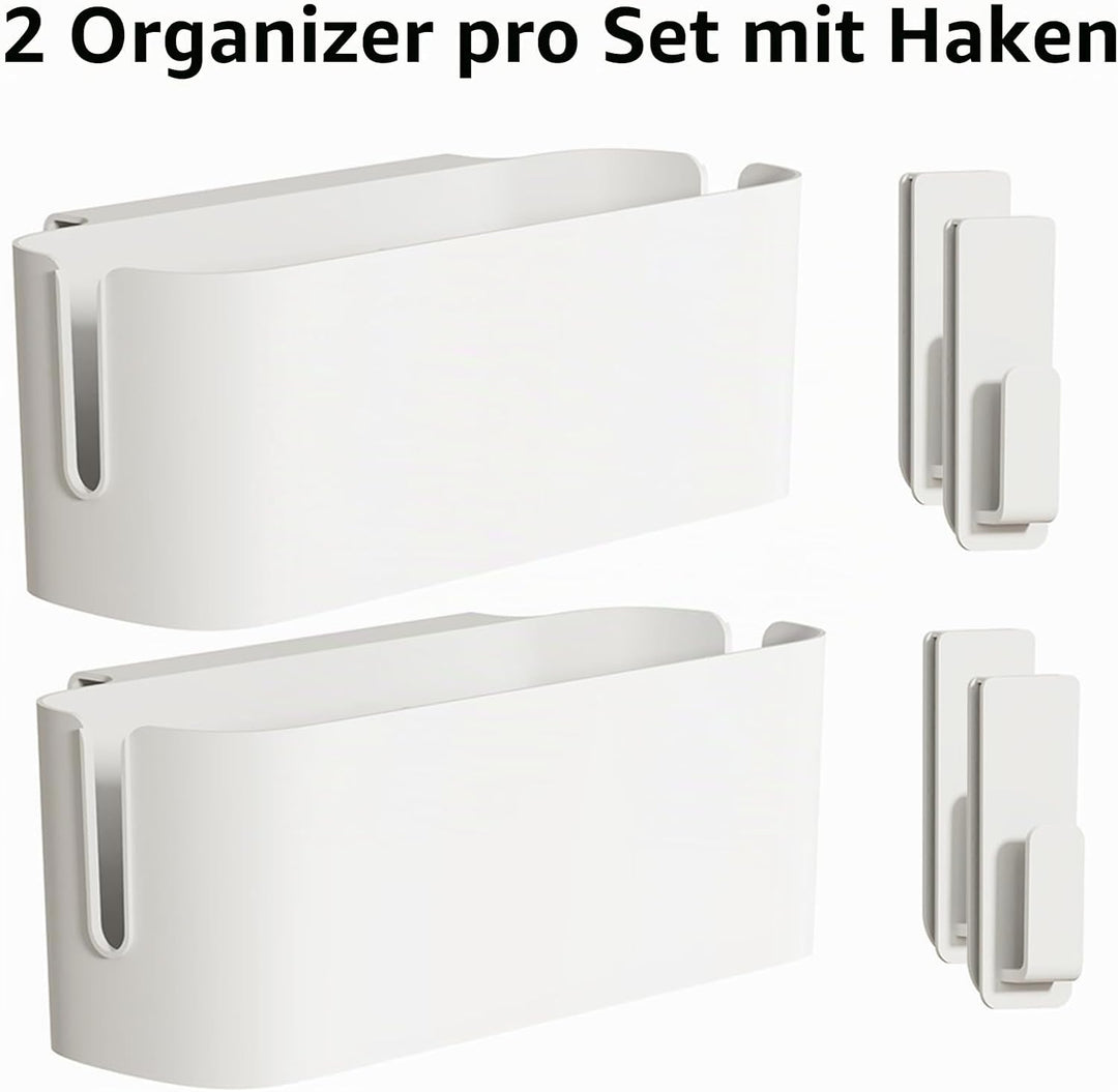 2 Stücke Bett Organizer Zum Einhängen mit Abnehmbaren Haken, Hängebett Aufbewahrungskorb aus Hochwer
