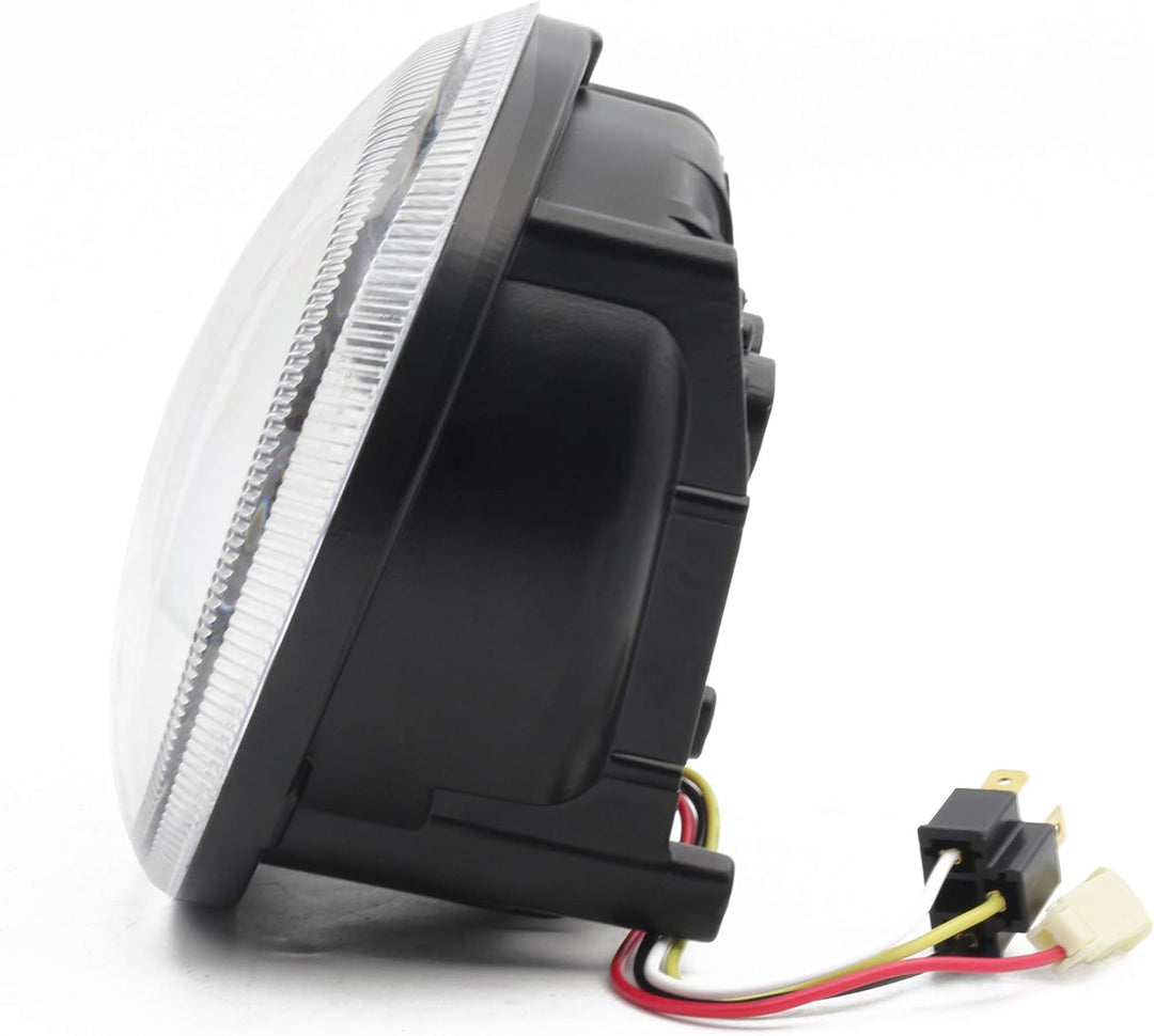 CPOWACE Schwarz 12V LED Frontscheinwerfer with E-Mark E-Prüfzeichen für Motorrad V espa GTS 300