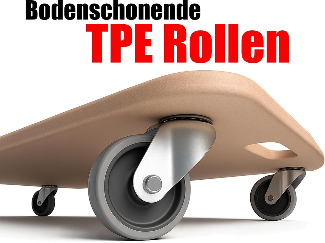 BigDean Materialtransporter 250kg Schwerlast Möbelroller mit TPE-Rollen | Bodenschonenden TPE Rollen