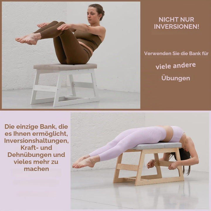 Meanwsood Kopfstandhocker Yoga Stuhl Yoga hocker Fitnessbank Einfache und sichere Umkehrungen Made i