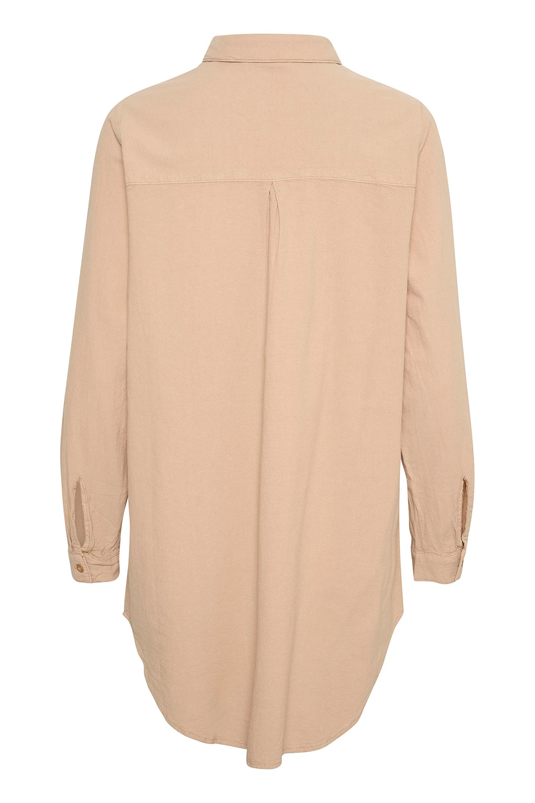 KAFFE KAnaya Shirt Tunic Damen Hemd Langarm Kragen Lang Casual Hemdbluse 34 Classic Sand, 34 Classic